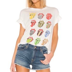 Free People Daydreamer Rolling Stones 12 Tongues Top, size Large
